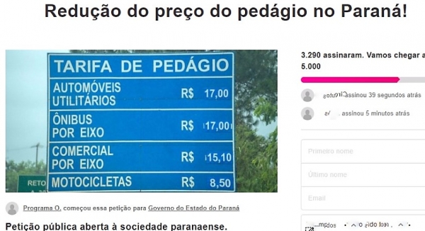 Acisa apoia petição do POD para baixar preços de pedágios no Estado do Paraná